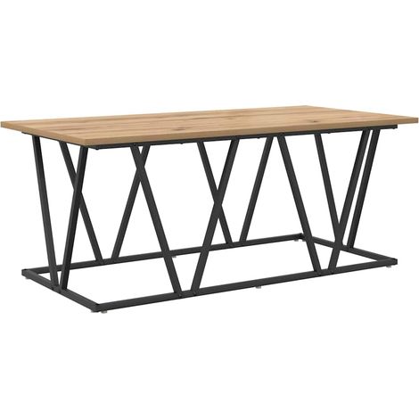 Maison Exclusive - Tavolino da salotto Rovere artigianale 100 x 50 x 40 cm (1/5)