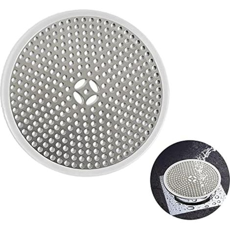 Protector de Drenaje para Baño Redondo Grande de Acero Inoxidable Silicona Atrapacabellos Antiatasco (1/5)