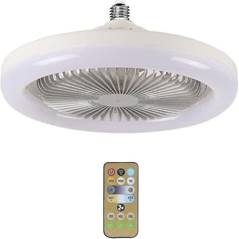30-W-Deckenventilator mit integrierten Lampen – E27-Fernbedienungs-Deckenbeleuchtung für Schlaf- und Wohnzimmer (1/5)