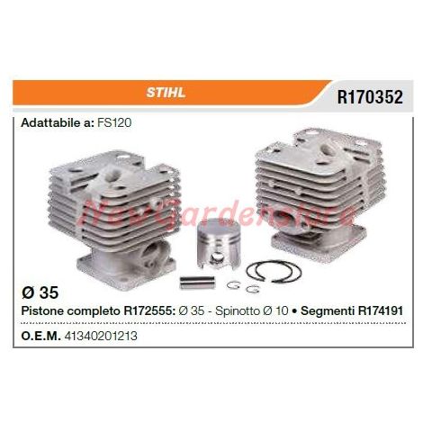 Segmento cilindro pistón Motosierra STIHL FS120 R170352