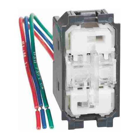 BTIK4027H 1P 10 AX, 250 Vca, interrupteur à double bouton 1-0-2 pour hôtels