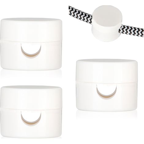 Support Mur Et Plafond - Fixation Câbles Textiles - PP Blanc - Résistant -30°C à 100°C - Pour Câbles ≤6,5 mm - Lot de 4 (1/5)