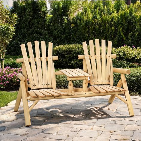 Banc de jardin naturholz en tannenholz 157 x 88 x 103 cm (1/5)