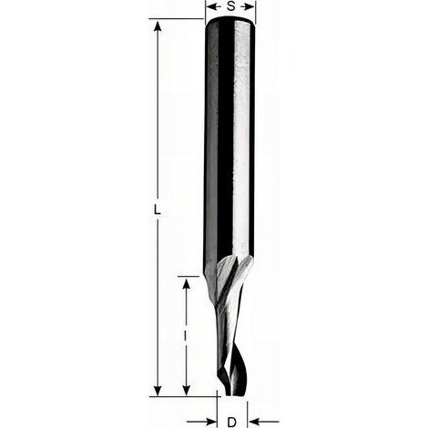 Fraise HM pour alu et PVC D. 8 x Lu. 32 x Lt. 80 x S. 8 mm - MFLS - FC83201