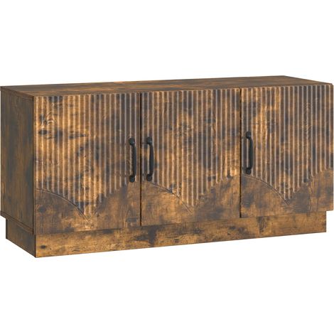 Mobile TV Rovere Fumo 99 x 34,5 x 47 cm Legno ingegnerizzato vidaXL