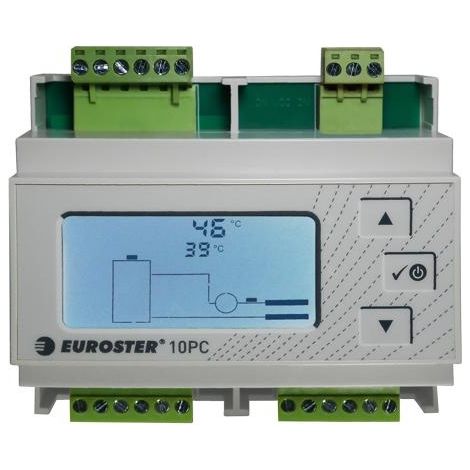 Euroster 10PC - Regolatore per pompa di riscaldamento centralizzato con funzione di controllo della fonte di calore