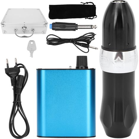 Kit complet de machine à tatouer professionnelle avec bloc d'alimentation 90-265V, prise EU, pour liner et shader, pistolet électrique de tatouage. (1/5)