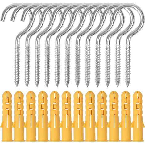 Lot de 12 pitons à vis M680 mm avec tube d'expansion, en acier inoxydable (1/5)