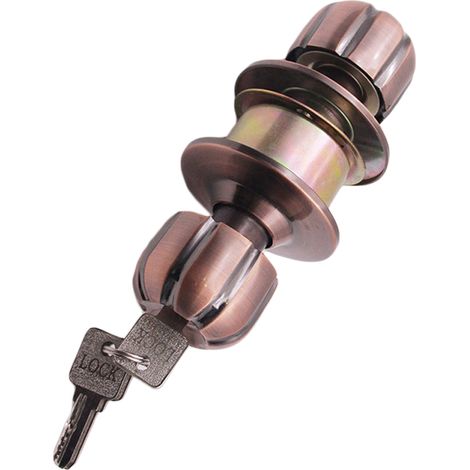Poignée de serrure de porte en alliage de zinc, robuste, sphérique, pour chambre et salle de bain, type 4 (1/5)