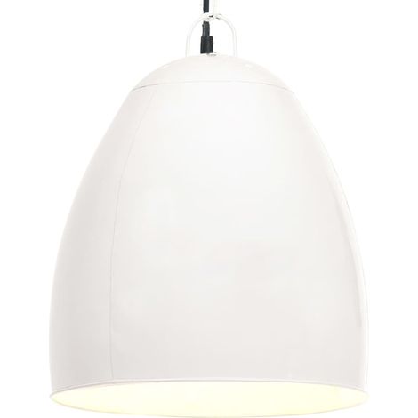 vidaXL Lampada a Sospensione Industriale 25 W Bianca Rotonda 42 (1/5)