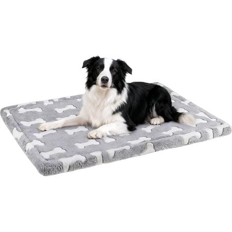 Dog Bed Mat 3D Bone Pattern Quick Dry Cushion Dog Crate Mats for