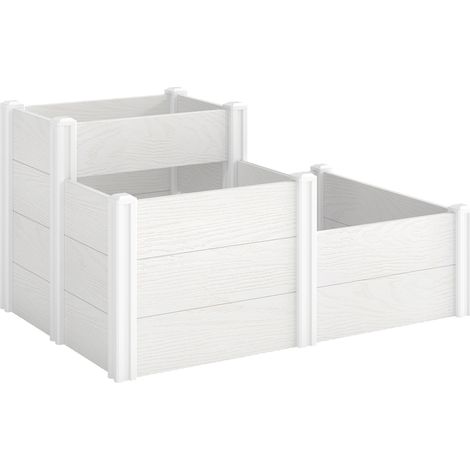 GagaJardiniere surelevee 3 etages empilable avec fond ouvert modulaire pour herbes aromatiques plastique (1/5)