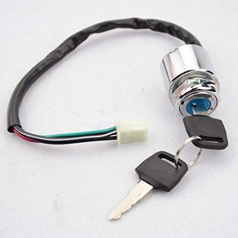 4-wire ignition key switch compatible with 4-wire ignition lock iron head 2-position mini bicycle (1/4)