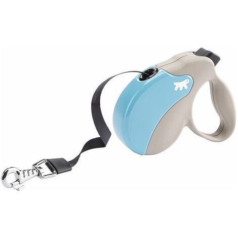 Ferplast AMIGO TAPE Guinzaglio allungabile con fettuccia estensibile. 4 misure, vasta gamma colori.. Variante S - Misure: 14 x 3.6 x h 12 cm - Azzurro