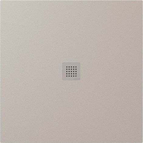 Receveur de douche en marbre coulé TRENECA 100x100cm, découpable selon vos demandes, beige mat (1/4)