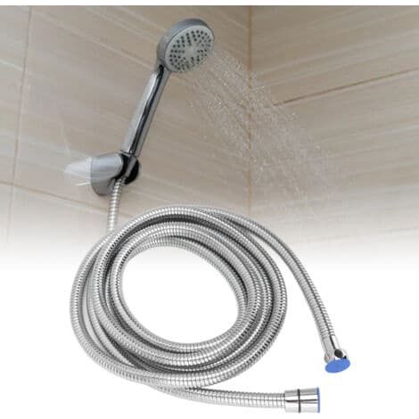 Flexible de douche en acier inoxydable renforcé de 300 cm pour douchette et installation dans la salle de bain.-AquaForge (1/4)
