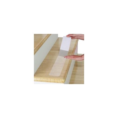 15 pièces transparent, Ruban adhésif antidérapant pour escaliers 60 x 10 cm, ruban adhésif antidérapant transparent, ruban de traction antidérapant, imperméable et antidérapant, adapté à une