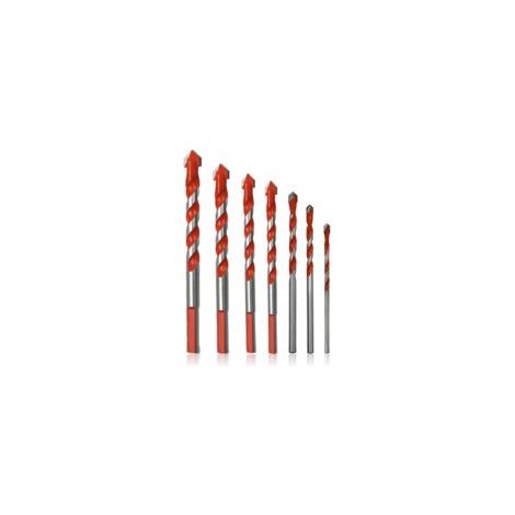 Juego de 7 brocas metálicas Crezuo, brocas de vástago hexagonal de perforación rápida con revestimiento de titanio para taladrar madera.