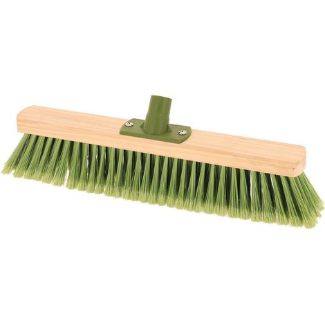 Testa di scopa per esterni 44 cm con telaio in pino grezzo presa inclinata - verde - Tendance (1/3)