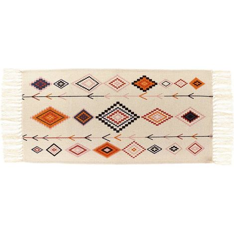 Tapis tulum coton/polyester/viscose/autres fibres imprime 45x90 cm - multicolore - Tendance (1/3)