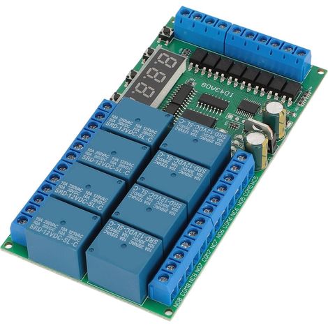 Module de Relais de Retard de Minuterie, Carte de Minuterie Bistable à Verrouillage Automatique à Verrouillage de Boucle Multifonction à 8 Canaux, DC 12 V, pour Maison (1/4)