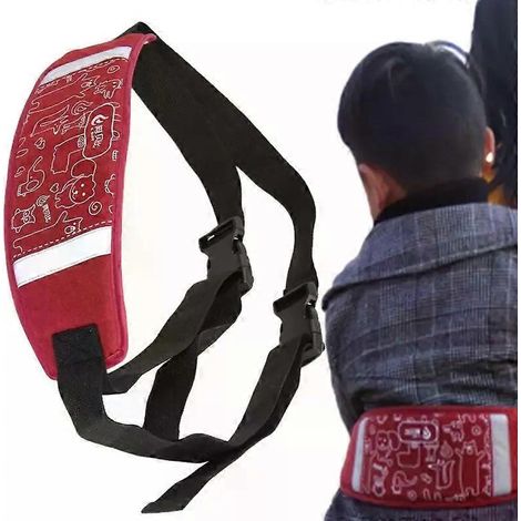 Harnais de sécurité antidérapant pour moto et scooter enfant, avec ceinture de sécurité réfléchissante et sangle ventrale réglable pour la conduite de moto. (1/4)