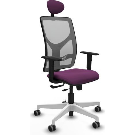 Silla de oficina piqueras y crespo Motilla gris cuero sintético (1/2)