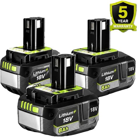 Batterie de remplacement, 18V Li-ion, capacité de 8000mAh, 3PCS 8.0AH Batterie (1/2)