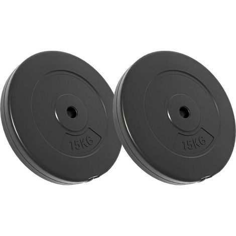 vidaXL Discos de pesas 2 uds 30 kg cemento (1/2)