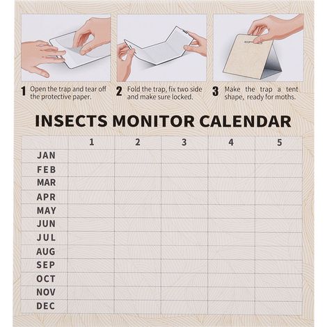 6 pièges à phéromones adhésifs non toxiques pour mites et insectes volants (1/5)