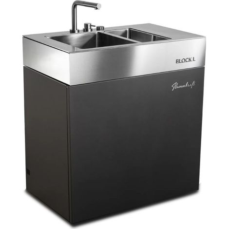 Flammkraft Outdoor-Küchenmodul BLOCK L Tiefumbra Waschbecken Grillmodul BBQ (1/5)