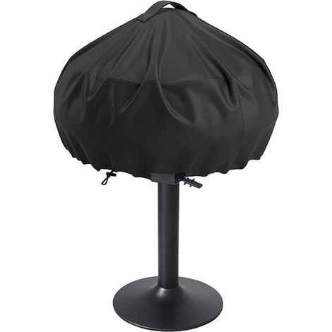 Telo di copertura universale rotondo per barbecue, 50 x 45 cm, realizzato in tessuto 420D per uso esterno, resistente a pioggia, polvere e sole. (1/5)