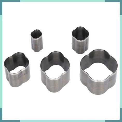 Découpeur de cuir Matrices de découpe du cuir, 5 pièces, poinçonnage de formes géométriques, moule de découpe, mercerie kit (1/5)