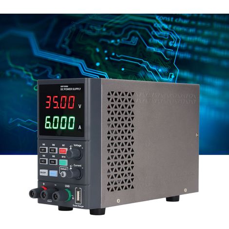 Alimentation régulée CC Hantek HDP135V6A 35,2 V/6,2 A avec affichage LED (1/5)
