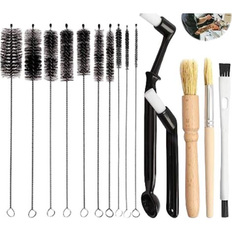 Sollbry Cepillo para molinillo de café, 15 piezas, cepillo de limpieza para cafetera, cepillo de nailon para molinillos de café, máquinas de espresso, herramientas de café (1/5)