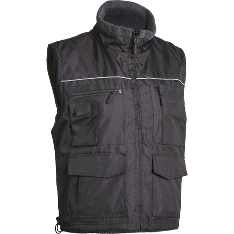 Gilet de travail sans manches réversible Coverguard Cariste Noir XXL (1/4)
