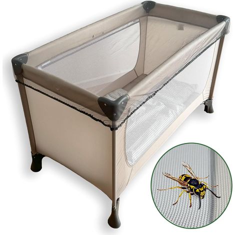 Moskitonetz für Babybetten, Anti-Moskitonetz für Reisebetten, Beistellbetten, Kinderbetten und Laufställe - Universell, feinmaschig, strapazierfähig und waschbar (110 x 75 cm) (1/5)