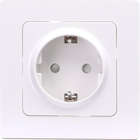 Interrupteur unipolaire 1 voie blanc, idéal pour contrôler la lumière depuis un seul point à la maison ou au bureau.