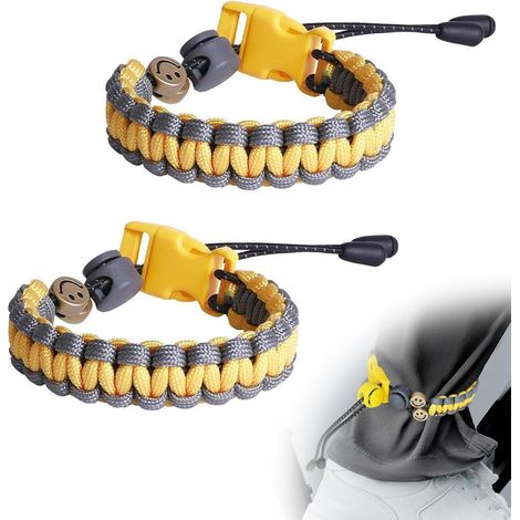 Serre Pantalon Velo Lot de 2 Pinces à Pantalon de vélo avec élastique Serre Pantalon Velo Unisexe Brassard Securite Haute Visibilité Brassard de Sécurité pour La Plupart Jogging RandonnéE. (1/5)