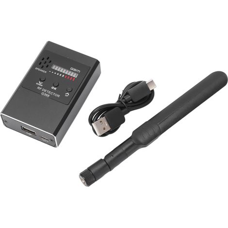 Détecteur de caméra G368 sans fil, localisateur de signal RF avec batterie intégrée, noir (1/5)