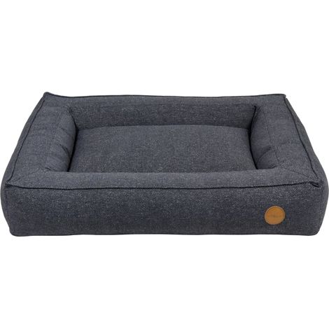Lit Box Orthopédique pour Chien Hampton - Panier à Rebords Confortable pour Chiens aux Articulations Fragiles - Gris Foncé, L, 100 x 70 cm (1/5)