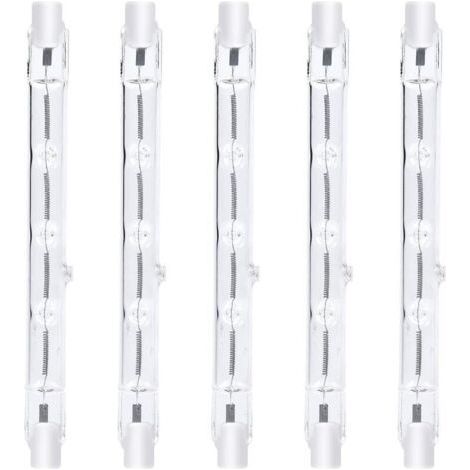 118mm R7s Dimmable Halogen Pencil Light Bulb 300W Warm White 2800K R7s Linear 3000LM AC 220-240V J118 Halogen Linear Spotlight for Landscape Security Street Lighting (L (1/5)