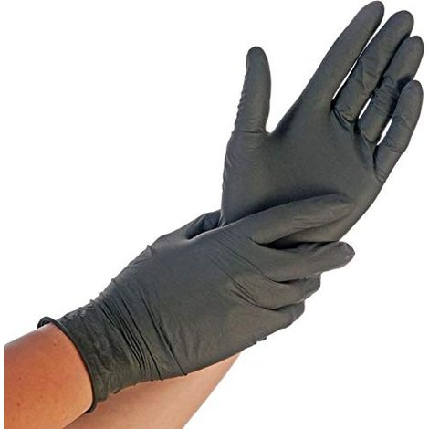 HYGONORM SAFE FIT BOÎTE DE 200 GANTS EN NITRILE NON POUDRÉS NOIR XL FRANZ MENSCH 261008