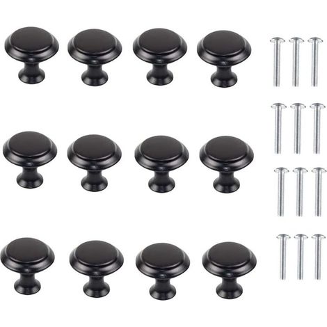 Boutons de Porte de Placard,12 Pièces Alliage d'aluminium Poignée de Meuble Cuisine Ronde en Forme de Champignon pour cuisine,armoire,placard,tiroir,chambre à coucher,meubles de salle de bains. (1/5)