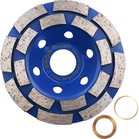 Disque Diamant Meuleuse 100mm - Double Rangée Meule pour Ponçage et Polissage du Béton Maçonnerie Granit Marbre Pierre Naturelle (1/5)
