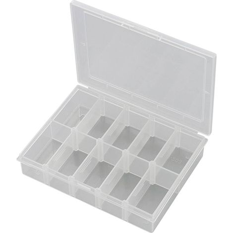 Mallette de rangement séparations variables EKB-203 1565066 (L x l x H) 139 x 95 x 25 mm Nombre de compartiments: 10 1 pc(s) (1/2)