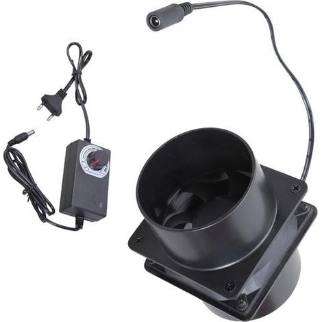 Ventilateur d'extraction à vitesse réglable de 80 mm, 12 V CC, avec plaque de conduit (1/5)