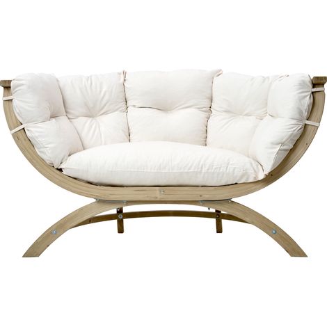 AMAZONAS Loungesofa Siena Due Natura inkl. Sitzkissen ca. 171,5 x 94 x 67 cm für Haus und Garten