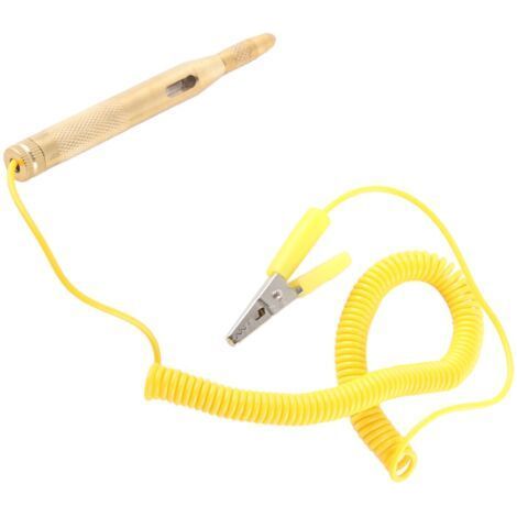 Automotive Vehicle Circuit Tester DC 6V 12V 24V Bulb Voltage Test Pen Yellow Pencil (1/5)