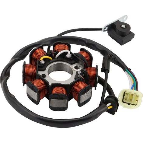 Compatible with Kawasaki KLX150 and KLX140 off-road motorcycles, magneto-stator coils 21003-0066 and 21003-0116, original factory upgrade version.--DTEKGAZ